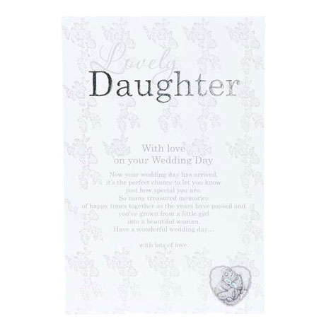 Me to You Bear Daughter Wedding Certificate £2.00